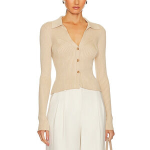 Song Of Style 'Ivali' Beige Rib Top Size M